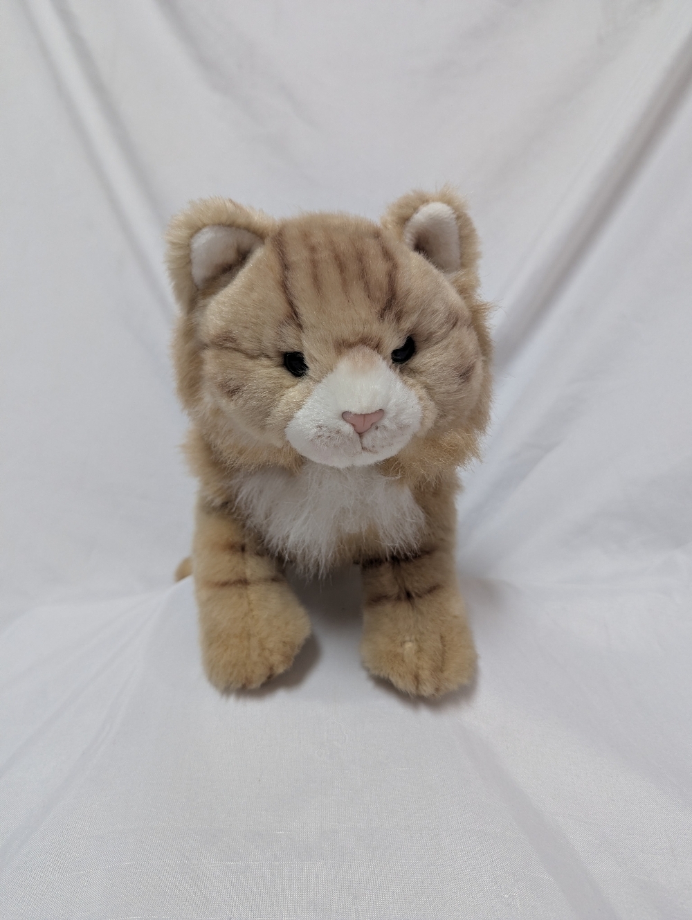 15" Realistic Striped Orange Tabby Cat Kitty Kitten Demdaco Plush Animal 2021